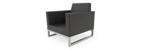 Milo™ Espresso Sunbrella® Outdoor Club Chairs - Navy Blue
