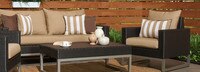 Milo™ Espresso Sunbrella® Outdoor Club Chairs - Navy Blue