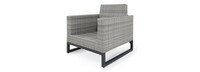 Milo™ Gray Set of 2 Sunbrella® Outdoor Club Chairs - Charcoal Gray
