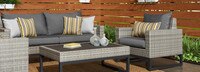 Milo™ Gray Set of 2 Sunbrella® Outdoor Club Chairs - Charcoal Gray