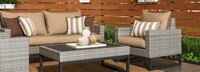 Milo™ Gray Set of 2 Sunbrella® Outdoor Club Chairs - Charcoal Gray