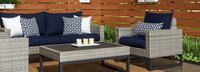 Milo™ Gray Set of 2 Sunbrella® Outdoor Club Chairs - Charcoal Gray