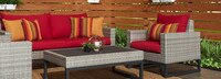 Milo™ Gray Set of 2 Sunbrella® Outdoor Club Chairs - Charcoal Gray