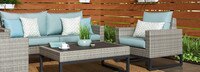 Milo™ Gray Set of 2 Sunbrella® Outdoor Club Chairs - Spa Blue