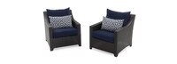 Deco™ Set of 2 Sunbrella® Outdoor Club Chairs - Navy Blue