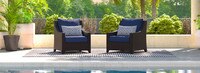 Deco™ Set of 2 Sunbrella® Outdoor Club Chairs - Navy Blue