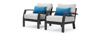 Portofino® Repose Set of 2 Sunbrella® Outdoor Club Chairs - Dove