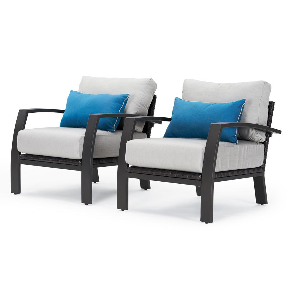 Portofino® Repose Set of 2 Sunbrella® Outdoor Club Chairs - Dove
