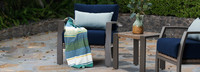 Portofino® Repose Set of 2 Sunbrella® Outdoor Club Chairs - Laguna Blue