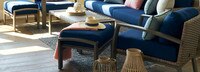 Portofino® Repose Set of 2 Sunbrella® Outdoor Club Chairs - Laguna Blue