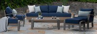 Portofino® Repose Set of 2 Sunbrella® Outdoor Club Chairs - Laguna Blue