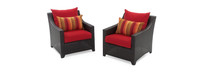 Deco™ Club Chairs - Sunset Red