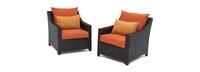 Deco™ Set of 2 Sunbrella® Outdoor Club Chairs - Tikka Orange