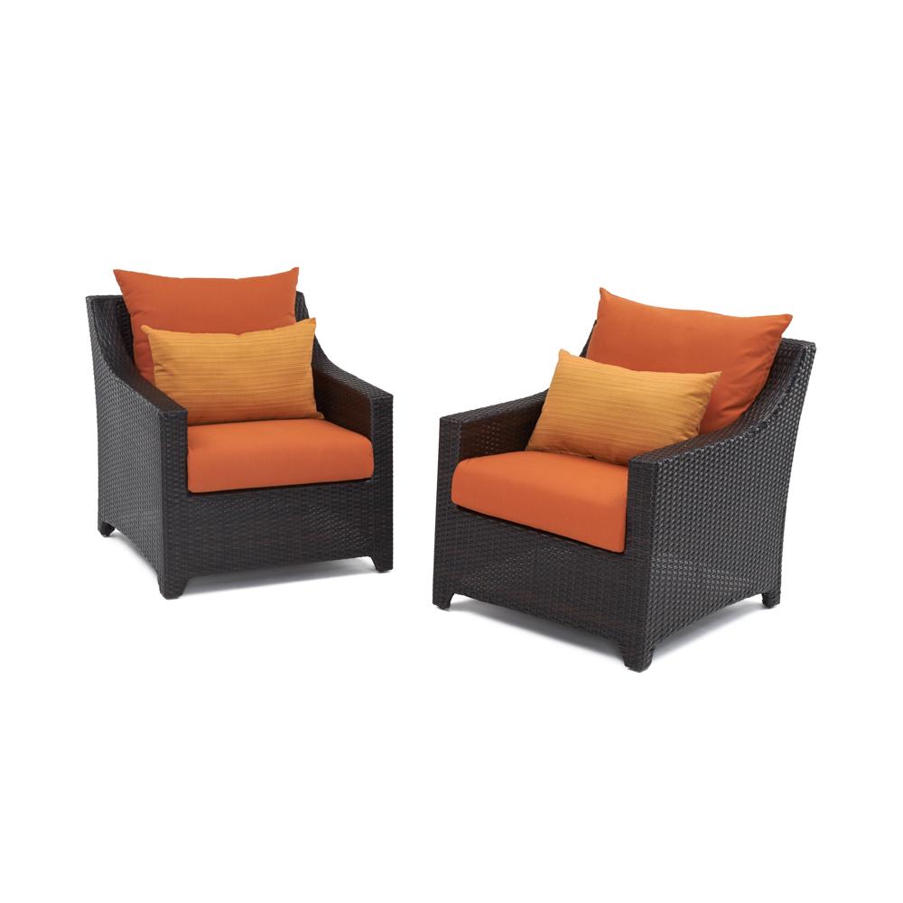 Deco™ Set of 2 Sunbrella® Outdoor Club Chairs - Tikka Orange