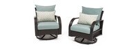 Barcelo™ Set of 2 Sunbrella® Outdoor Motion Club Chairs - Spa Blue