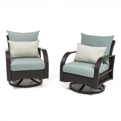 Barcelo™ Outdoor Patio Motion Club Chairs - Spa Blue