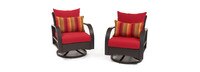 Barcelo™ Set of 2 Sunbrella® Outdoor Motion Club Chairs - Sunset Red