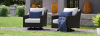 Deco™ Set of 2 Sunbrella® Outdoor Motion Club Chairs - Bliss Ink