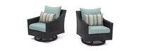 Deco™ Set of 2 Sunbrella® Outdoor Motion Club Chairs - Bliss Blue