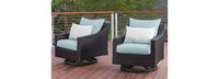 Deco™ Set of 2 Sunbrella® Outdoor Motion Club Chairs - Bliss Blue