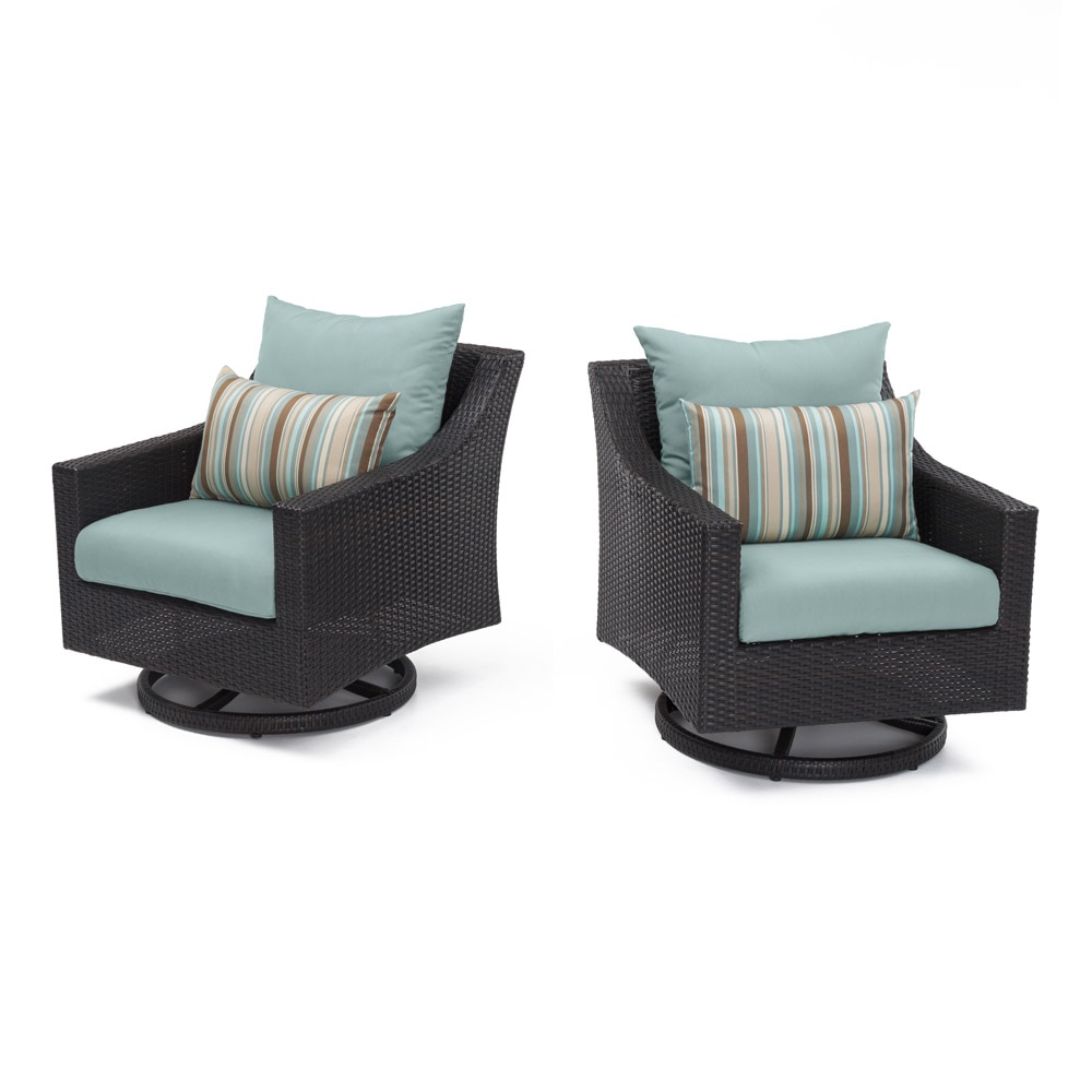 Deco™ Set of 2 Sunbrella® Outdoor Motion Club Chairs - Bliss Blue