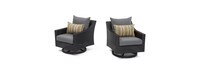 Deco™ 2 Piece Sunbrella® Outdoor Motion Club Chairs - Charcoal Gray