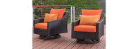 Deco™ Set of 2 Sunbrella® Outdoor Motion Club Chairs - Charcoal Gray