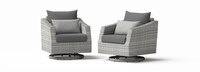 Cannes™ Set of 2 Sunbrella® Outdoor Motion Club Chairs - Charcoal Gray