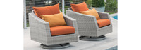 Cannes™ Set of 2 Sunbrella® Outdoor Motion Club Chairs - Centered Ink