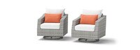 Cannes™ Set of 2 Sunbrella® Outdoor Motion Club Chairs - Cast Coral