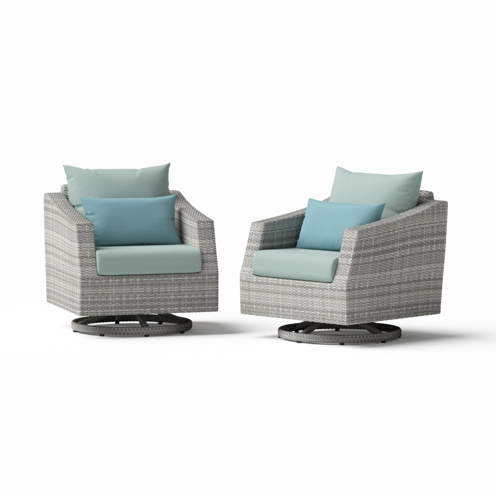 Cannes™ Set of 2 Sunbrella® Outdoor Motion Club Chairs - Spa Blue