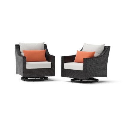 Deco™ 2 Piece Sunbrella® Outdoor Motion Club Chairs - Cast Coral
