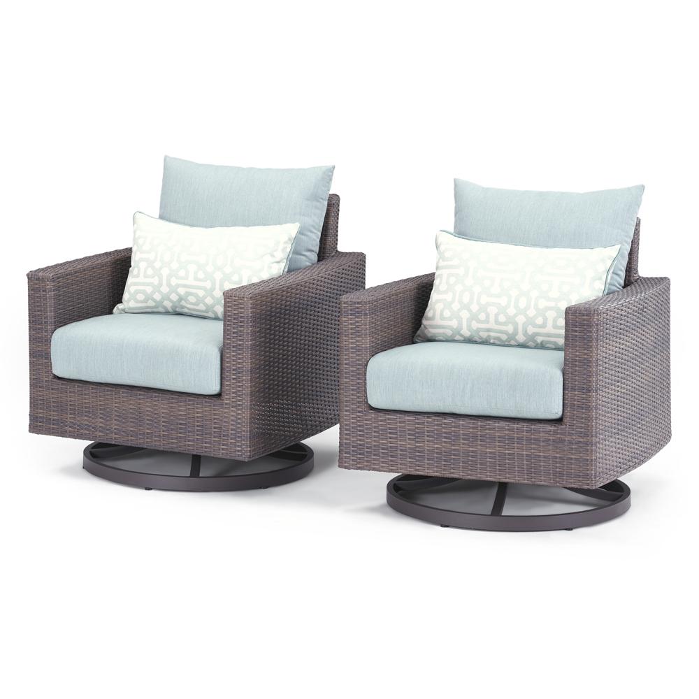 Milea™ Set of 2 Sunbrella® Outdoor Motion Club Chairs - Mist Blue