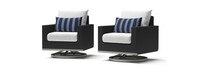 Milo™ Espresso Motion Club Chairs - Centered Ink