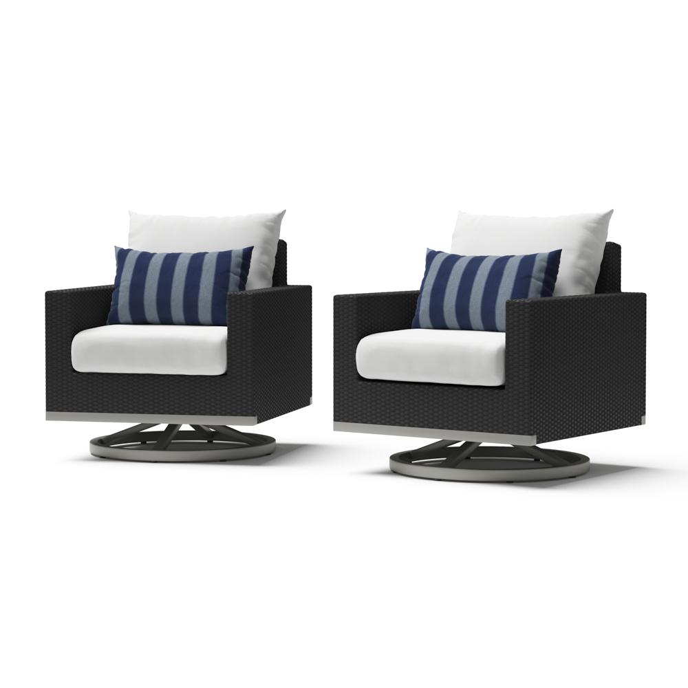 Milo™ Espresso Motion Club Chairs - Centered Ink