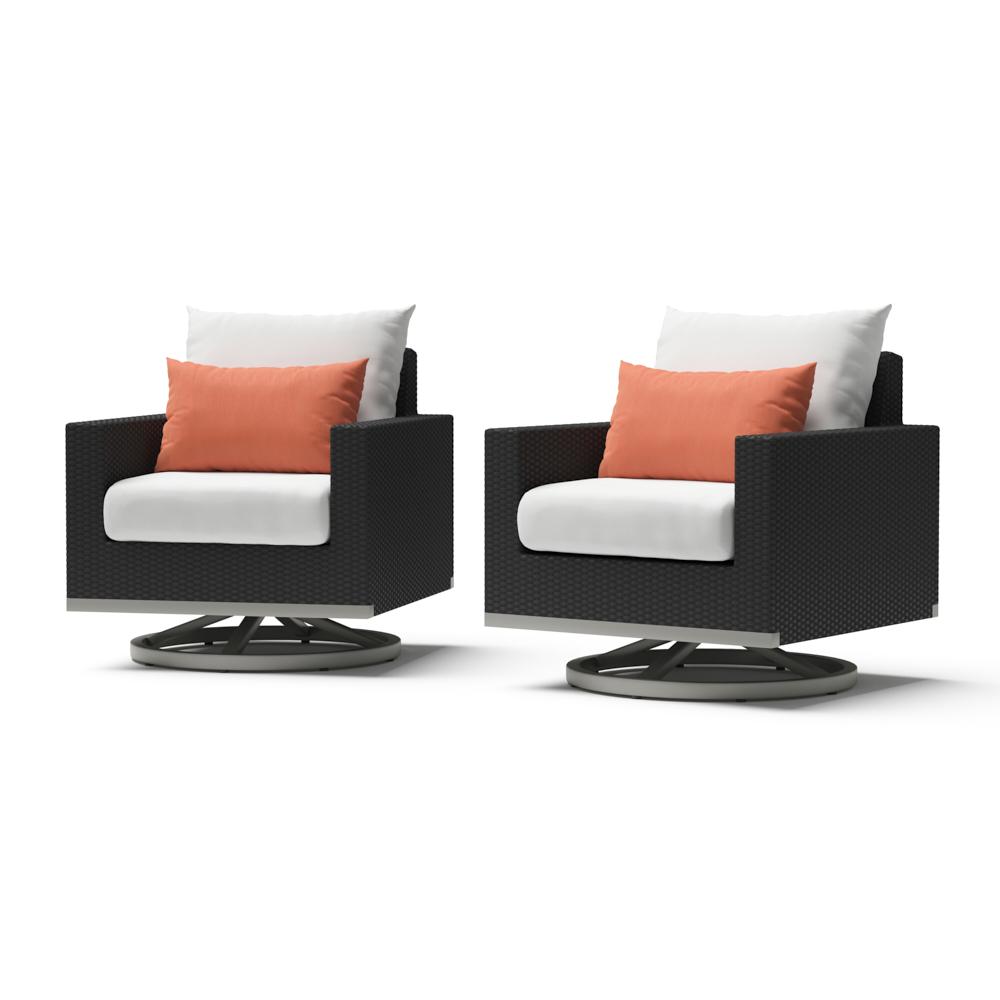 Milo™ Espresso Motion Club Chairs - Cast Coral