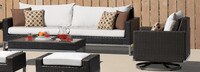 Milo™ Espresso Motion Club Chairs - Moroccan Cream