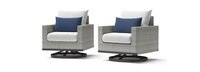 Milo™ Gray Sunbrella® Outdoor Motion Club Chairs - Bliss Ink