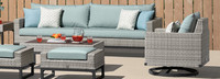 Milo™ Gray Sunbrella® Outdoor Motion Club Chairs - Charcoal Gray