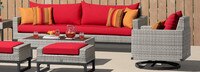 Milo™ Gray Sunbrella® Outdoor Motion Club Chairs - Charcoal Gray