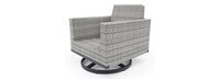 Milo™ Gray Sunbrella® Outdoor Motion Club Chairs - Navy Blue