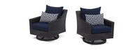 Deco™ Set of 2 Sunbrella® Outdoor Motion Club Chairs - Navy Blue