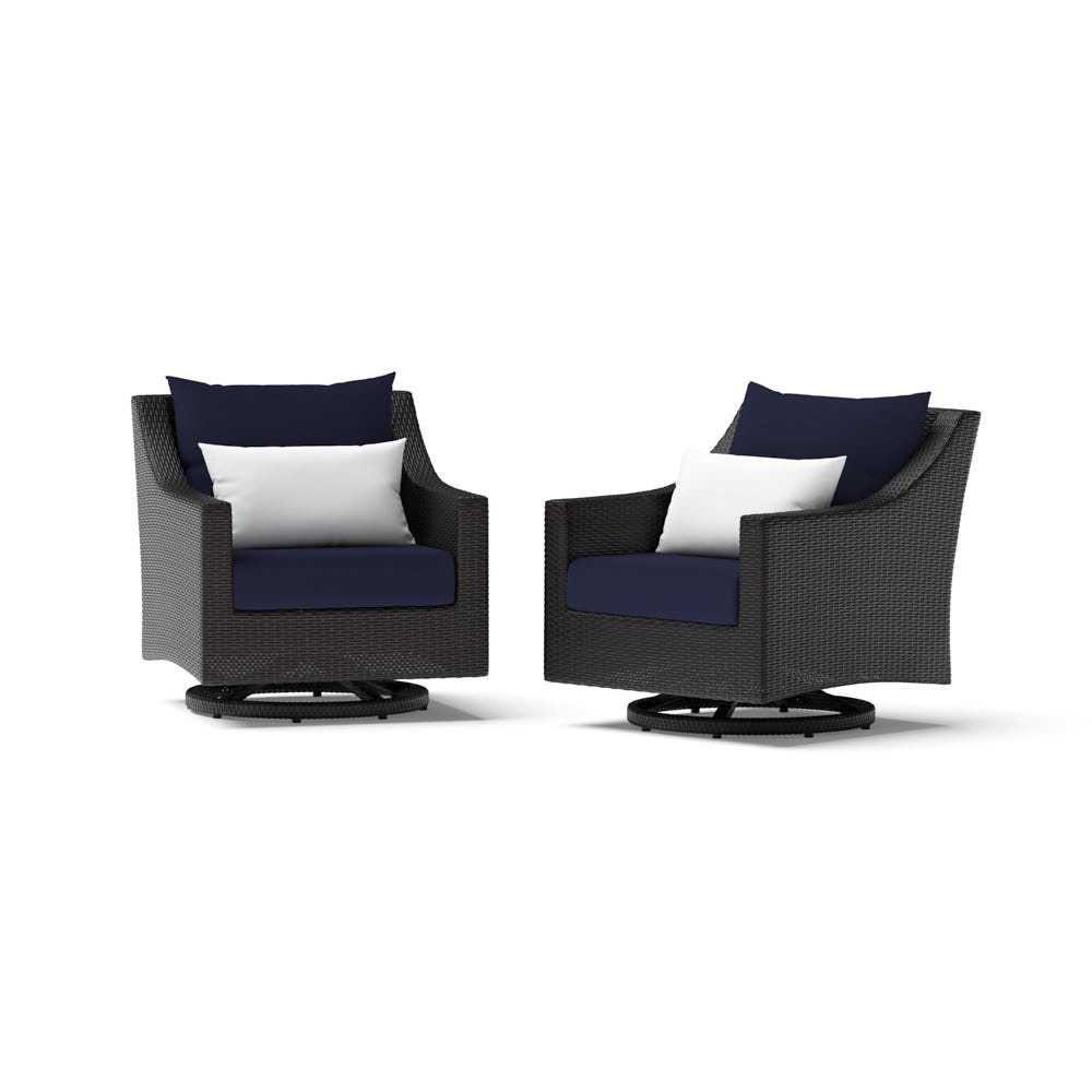Deco™ 2 Piece Sunbrella® Outdoor Motion Club Chairs - Navy Blue