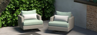 Portofino® Comfort Sunbrella® Outdoor Motion Club Chairs - Spa Blue