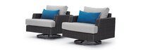 Portofino® Repose Set of 2 Sunbrella® Outdoor Motion Club Chairs - Dove Gray