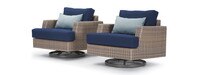 Portofino® Repose Set of 2 Sunbrella® Outdoor Motion Club Chairs - Laguna Blue