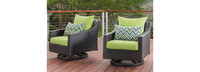Deco™ Set of 2 Sunbrella® Outdoor Motion Club Chairs - Spa Blue