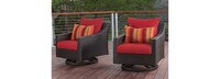 Deco™ Set of 2 Sunbrella® Outdoor Motion Club Chairs - Sunset Red