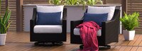 Deco™ Set of 2 Sunbrella® Outdoor Motion Club Chairs - Sunset Red