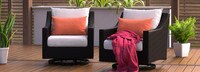 Deco™ Set of 2 Sunbrella® Outdoor Motion Club Chairs - Sunset Red